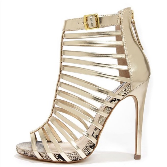 steve madden high heels gold